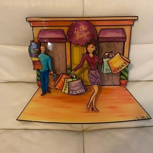 Debbie Brooks 3D acrylic art “Shopping” NEED TO SELL !!